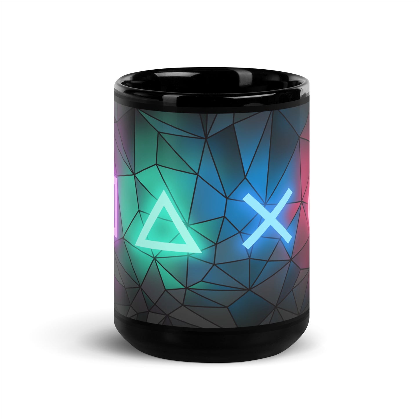 PS Game Schwarze glänzende Tasse