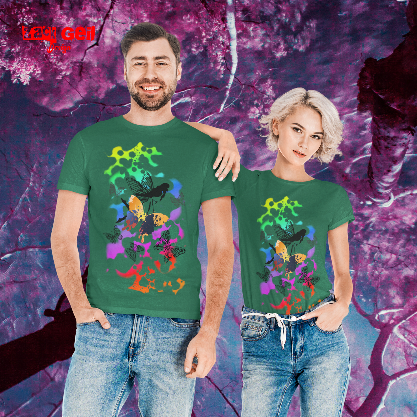 Fee-Schmetterling- T-Shirt Unisex