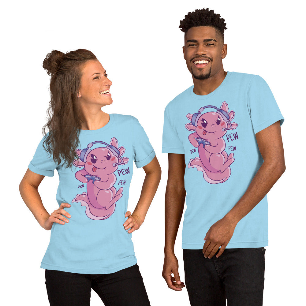 axolotl-animal-gamer Unisex-T-Shirt
