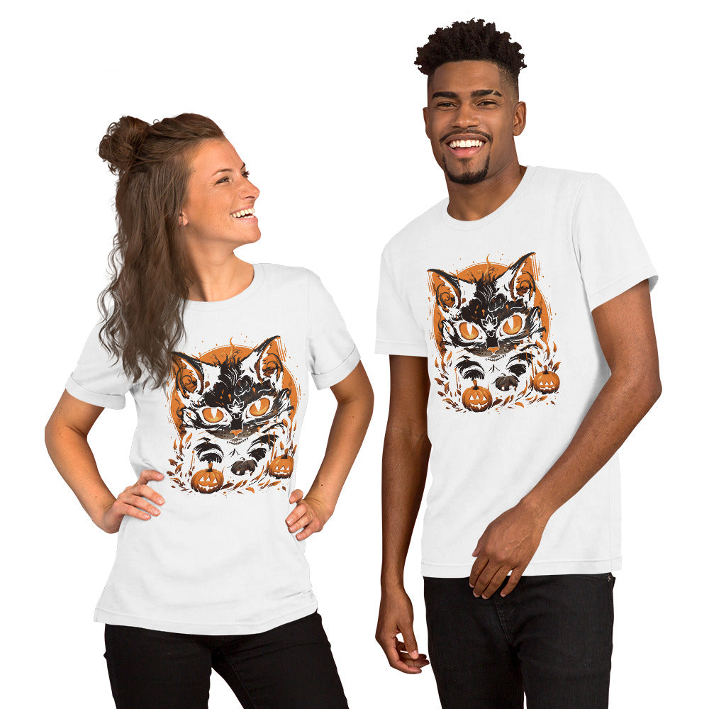 halloween-cat-pumpkins Unisex-T-Shirt