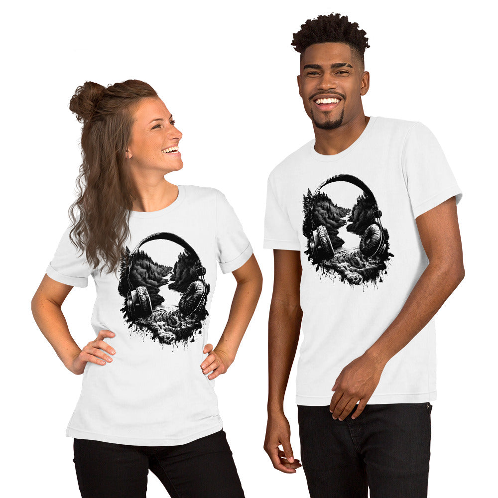 headphones-in-nature Unisex-T-Shirt