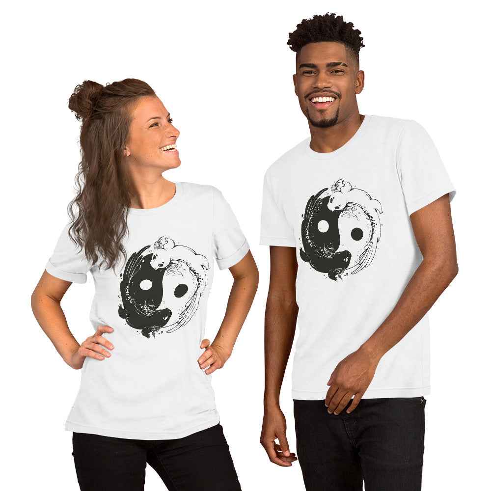 yin-yang-axolotl-animals Unisex-T-Shirt
