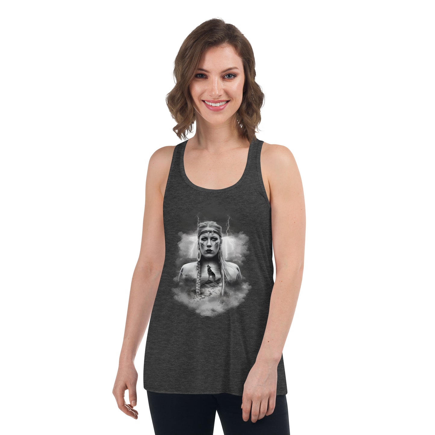 Wikinger Frau Flowy-Racerback-Tank-Top für Damen