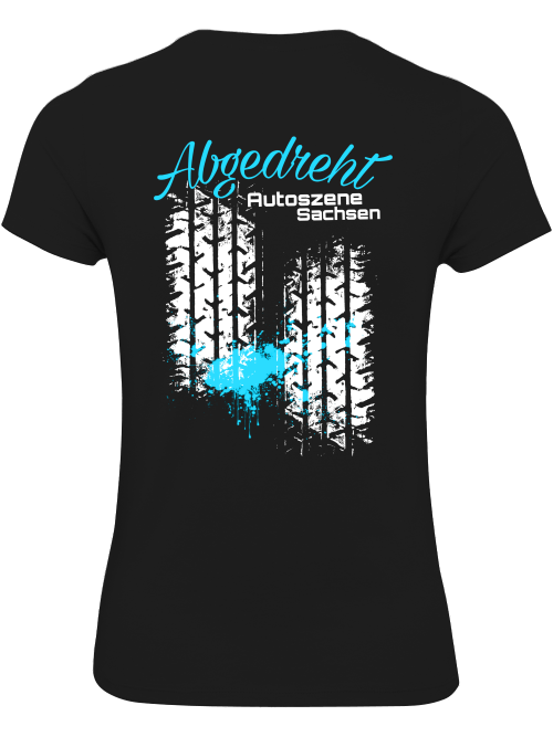Autoszene Abgedreht T-Shirt-Blau Damen