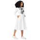 Wolf Rose Langärmliges Midikleid mit Allover-Druck