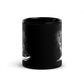 Heulender Wolf Schwarze glänzende Tasse
