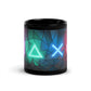 PS Game Schwarze glänzende Tasse