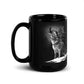 Heulender Wolf Schwarze glänzende Tasse