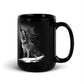 Heulender Wolf Schwarze glänzende Tasse