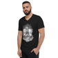 Wikinger Frau Kurzärmeliges Unisex-T-Shirt mit V-Ausschnitt