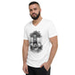 Wikinger Frau Kurzärmeliges Unisex-T-Shirt mit V-Ausschnitt
