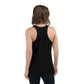 Heulender Wolf Flowy-Racerback-Tank-Top für Damen